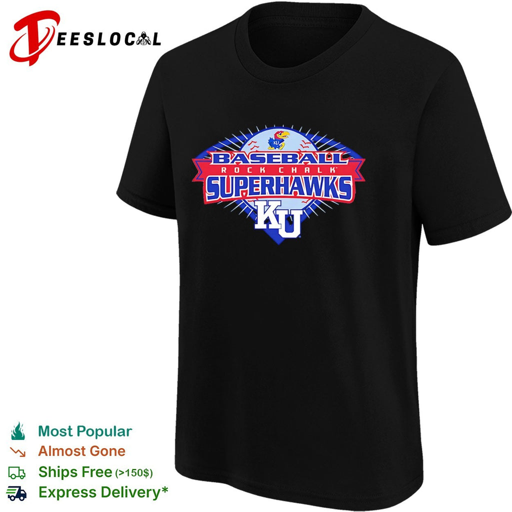 Kansas Jayhawks Baseball Rock Chalk Superhawks KU shirt