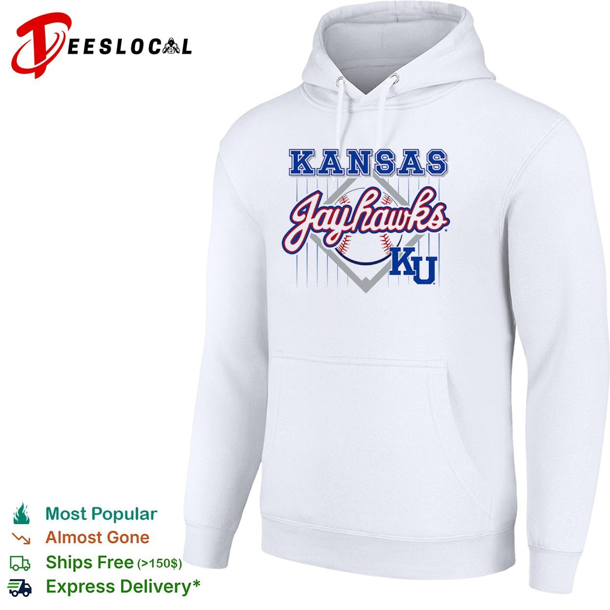 Kansas Jayhawks KU baseball logo team shirt