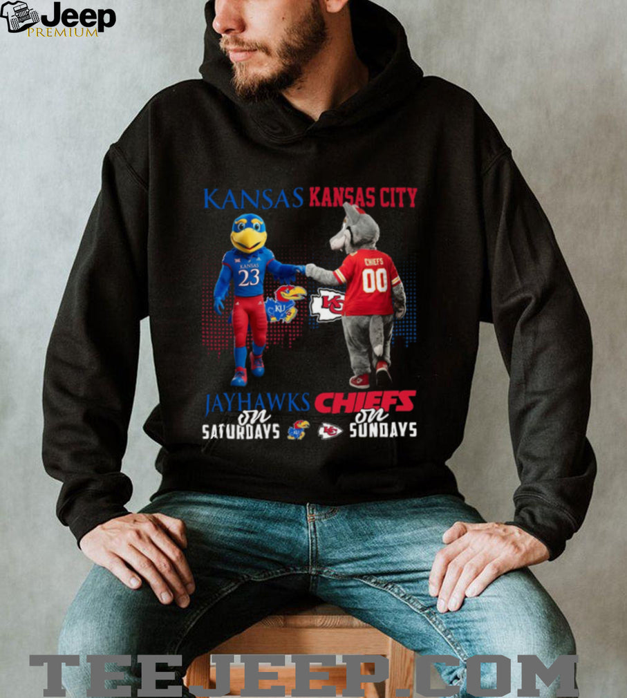 Kansas Jayhawks on Saturdays Kansas City Chiefs on Sundays T Shirt