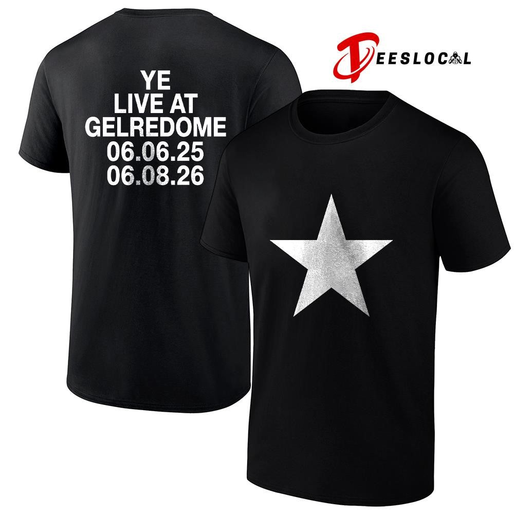 Kanye West live at Gelredome Netherlands star shirt