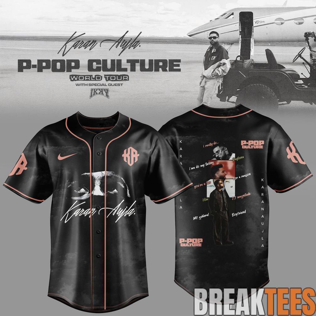 Karan Aujla P-Pop Culture World Tour Baseball Jersey