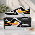 Karol G Signature Custom Name Air Force 1 Shoes Golden Swoosh Edition