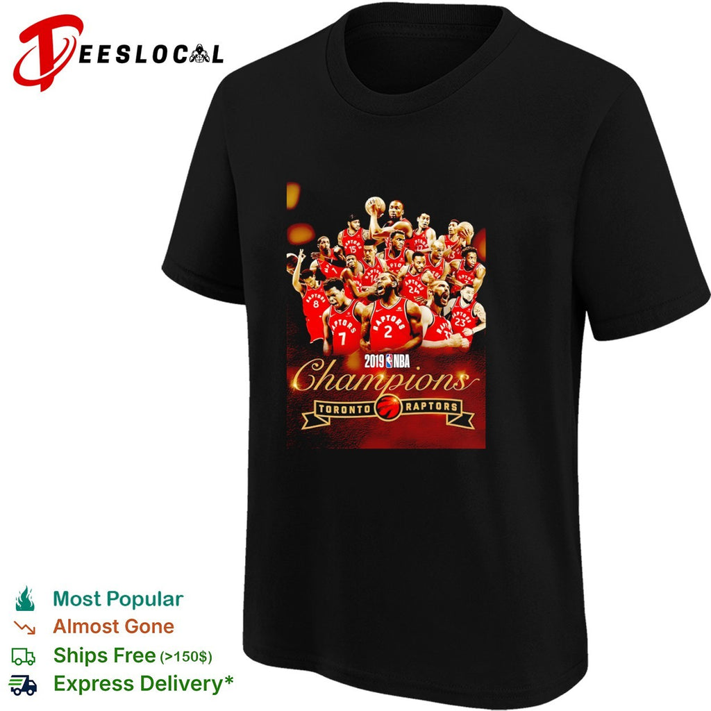 Kawhi Leonard Kyle Lowry Toronto Raptors 2019 NBA Champions roster signature shirt
