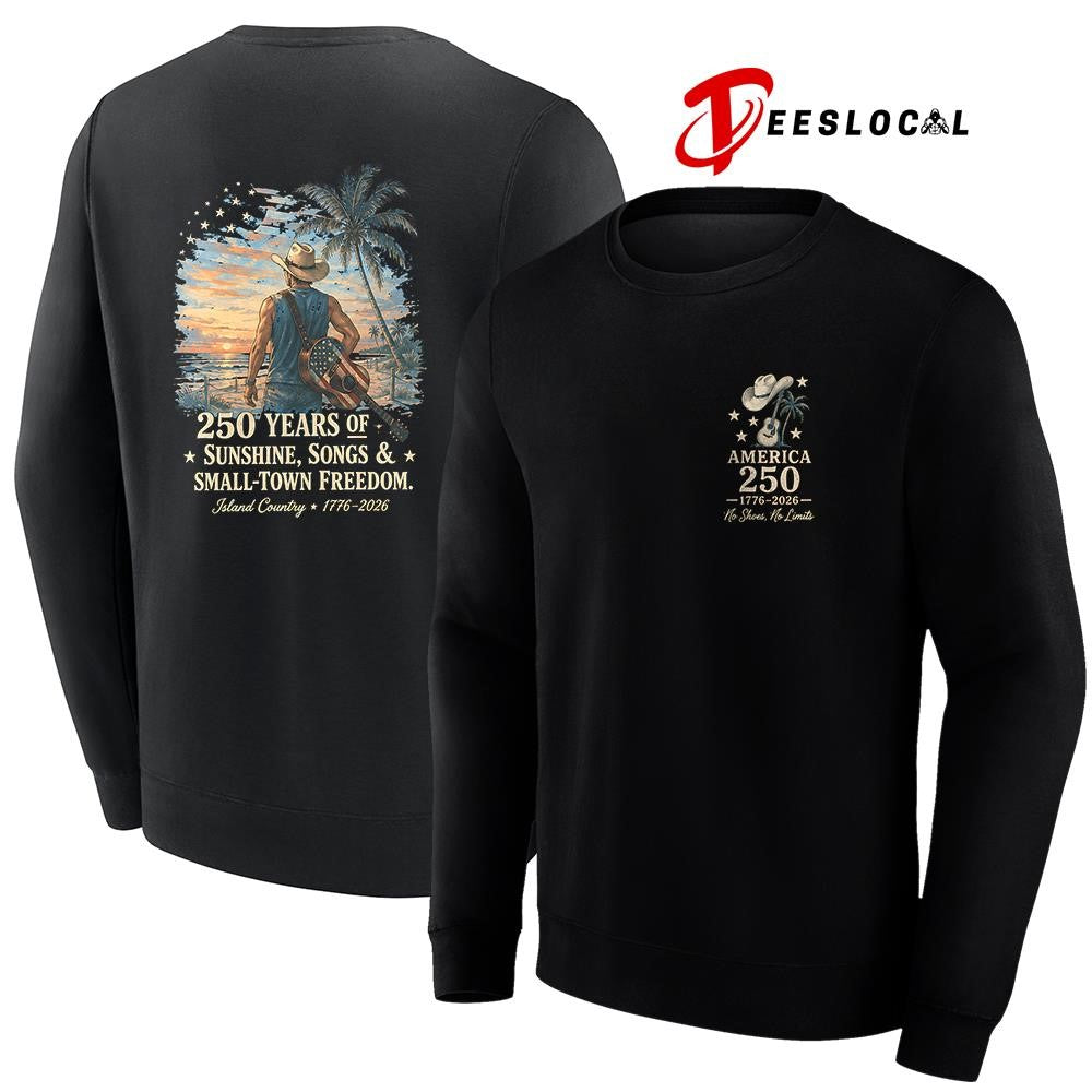 Kenny Chesney America 250 no shoes no limits 250 years of sunshine songs and small town freedom shirt