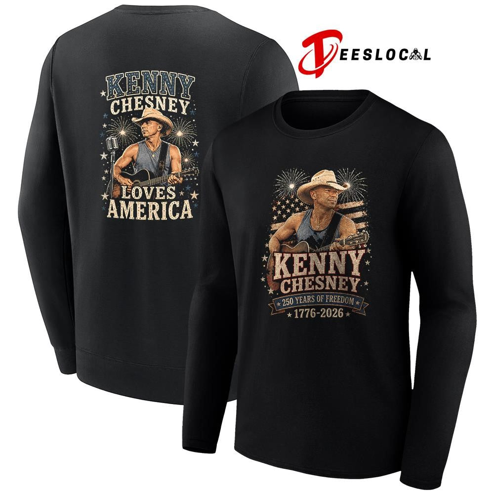 Kenny Chesney America celebrating freedom 4th of July loves America shirt