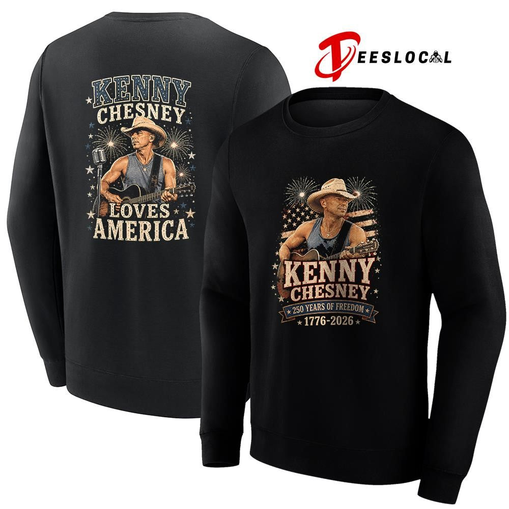 Kenny Chesney America celebrating freedom 4th of July loves America shirt