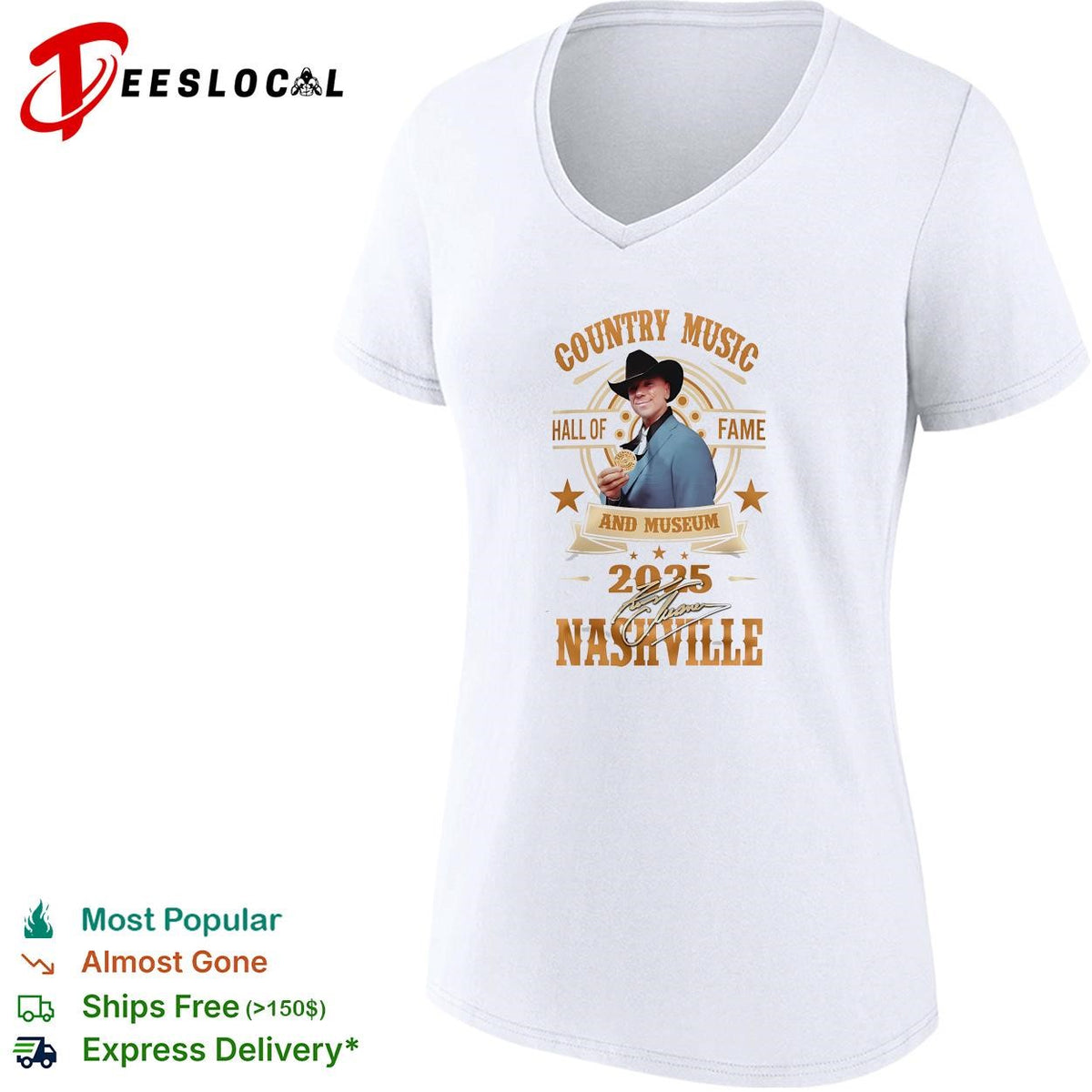 Kenny Chesney country music hall of fame and museum 2025 Nashville portrait shirt
