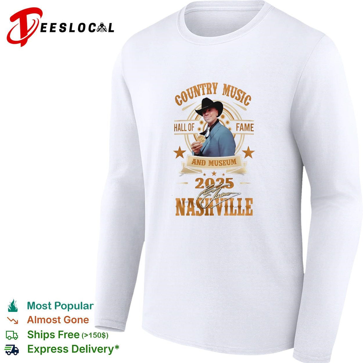 Kenny Chesney country music hall of fame and museum 2025 Nashville portrait shirt