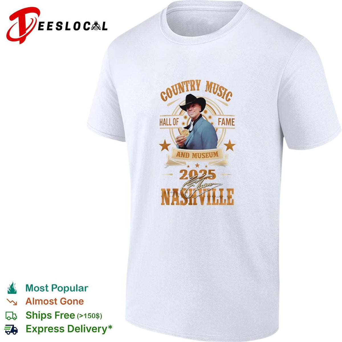 Kenny Chesney country music hall of fame and museum 2025 Nashville portrait shirt