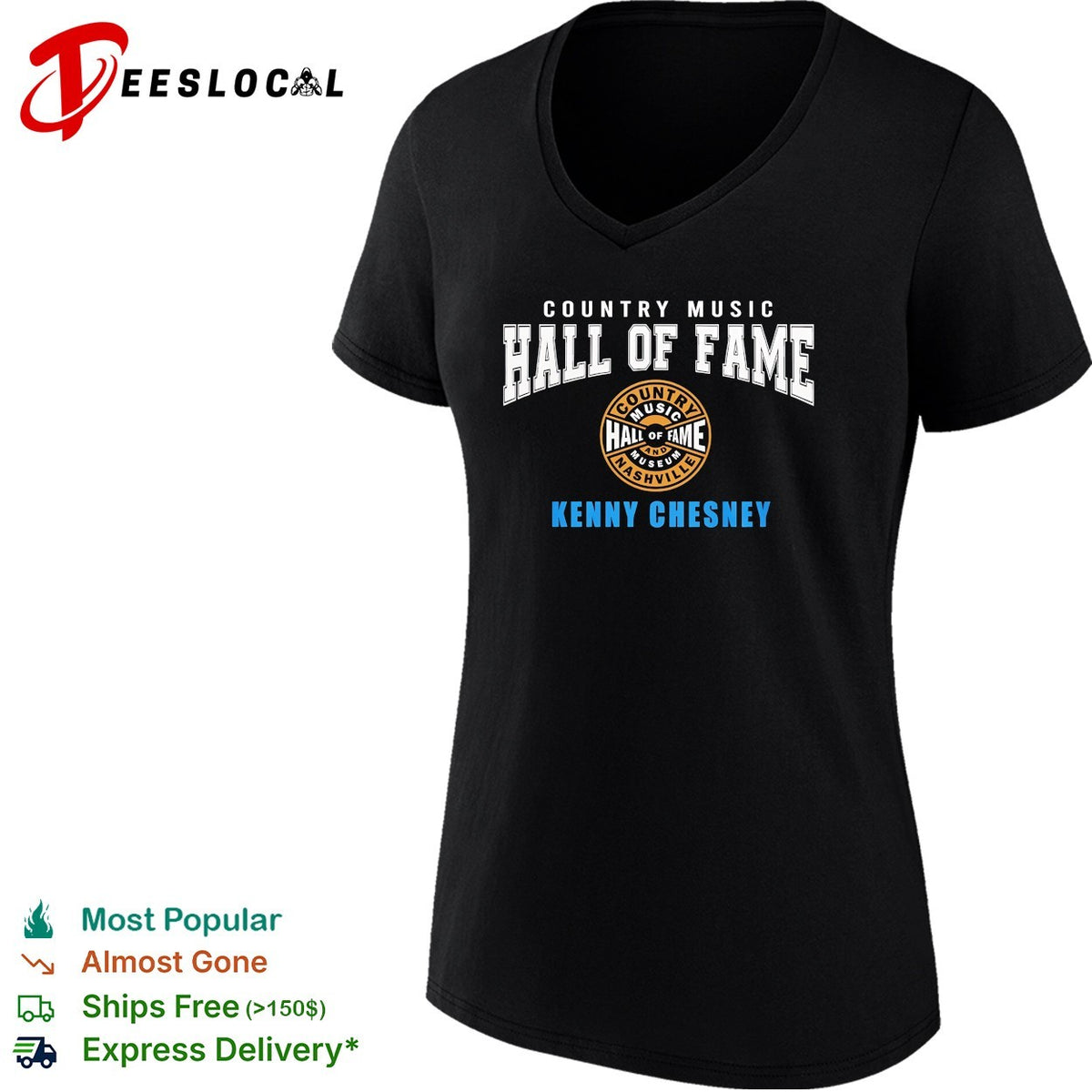 Kenny Chesney country music hall of fame badge shirt