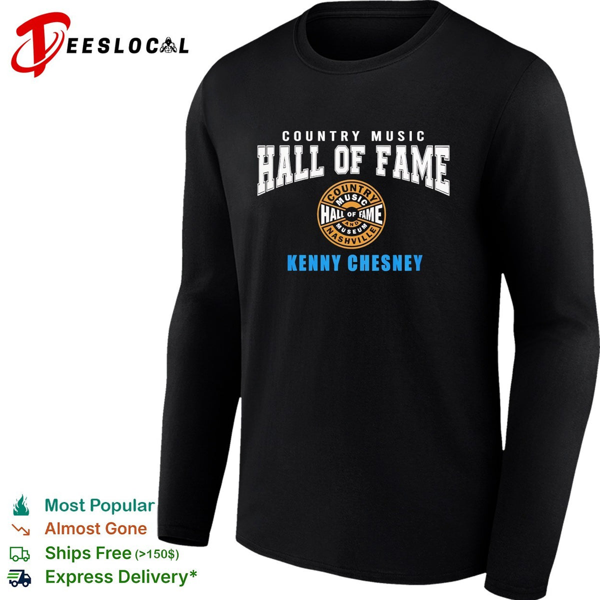 Kenny Chesney country music hall of fame badge shirt