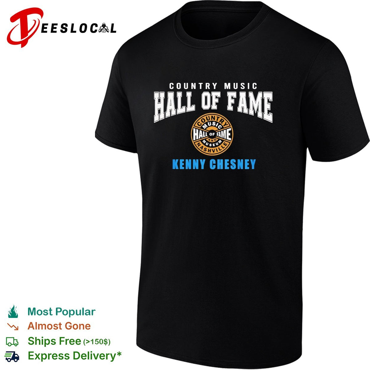 Kenny Chesney country music hall of fame badge shirt