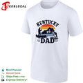 Kentucky Dad fishing retro sunset state silhouette shirt