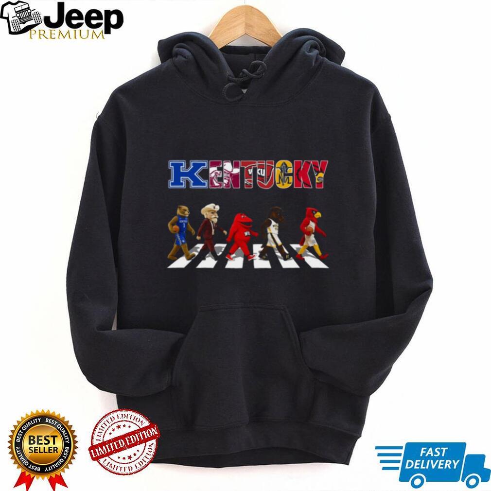 Kentucky Sports Mascots Abbey Road Walking Black T Shirt