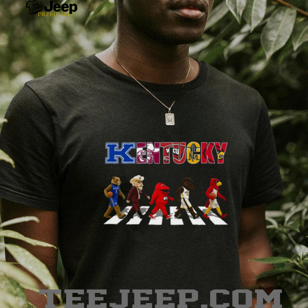 Kentucky Sports Mascots Abbey Road Walking Black T Shirt