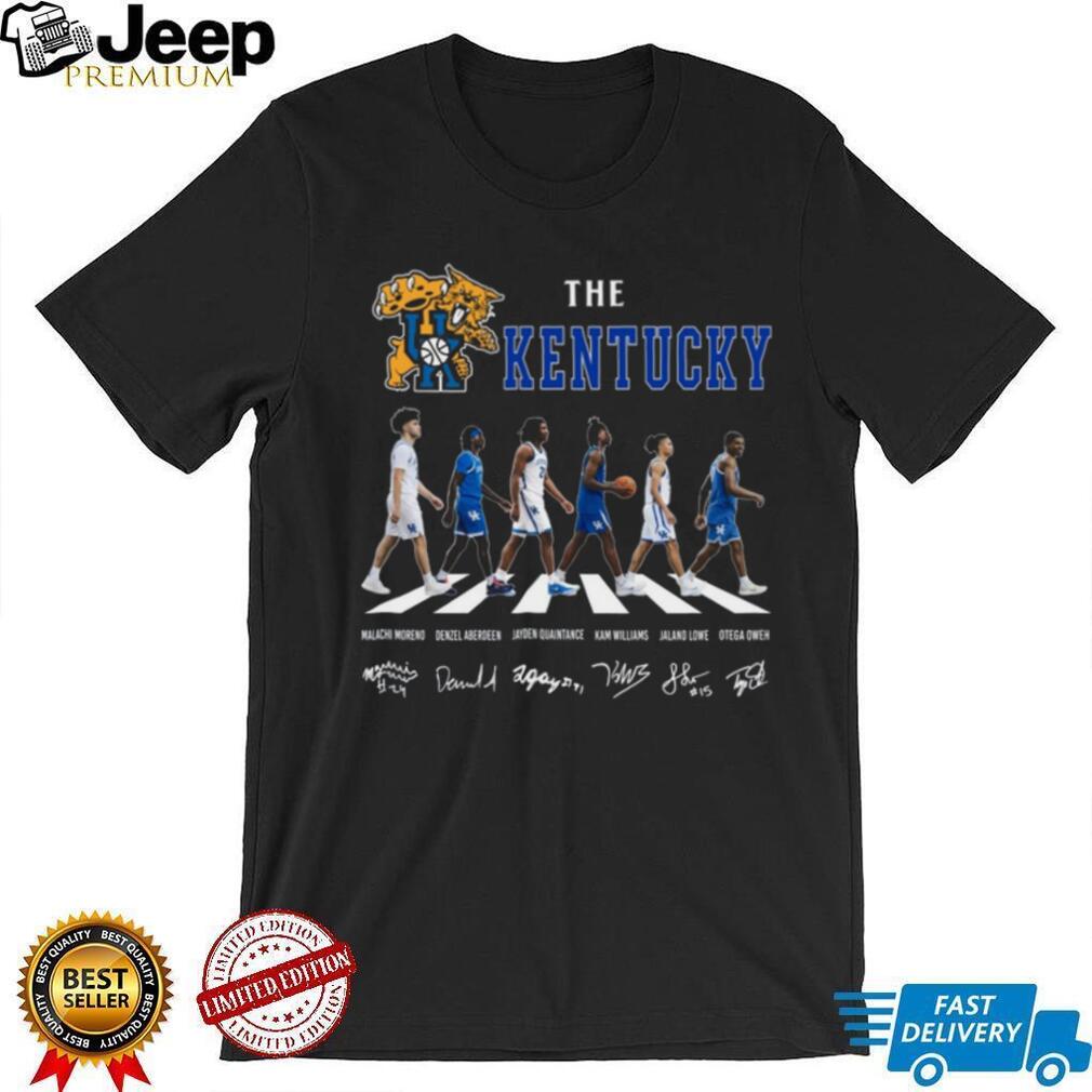 Kentucky Wildcats Abbey Road Basketball Team Signatures Coffee T Shirt