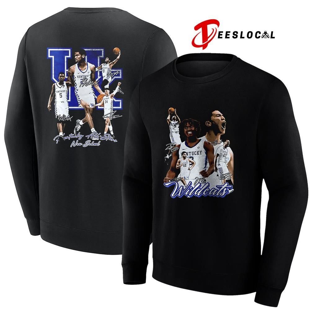 Kentucky Wildcats Kentucky all star new school graphic signatures shirt