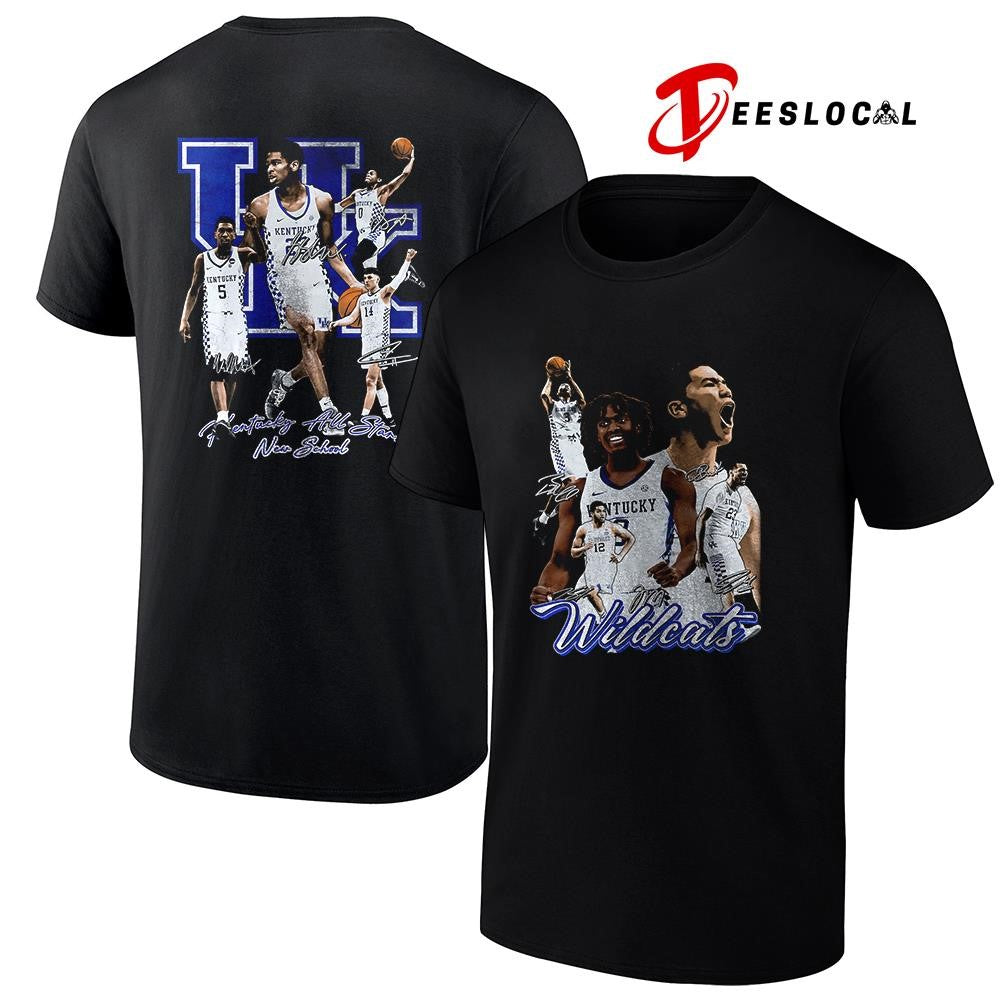Kentucky Wildcats Kentucky all star new school graphic signatures shirt
