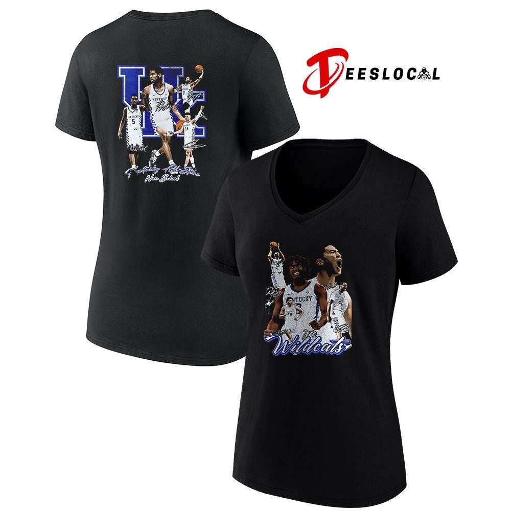 Kentucky Wildcats Kentucky all star new school graphic signatures shirt