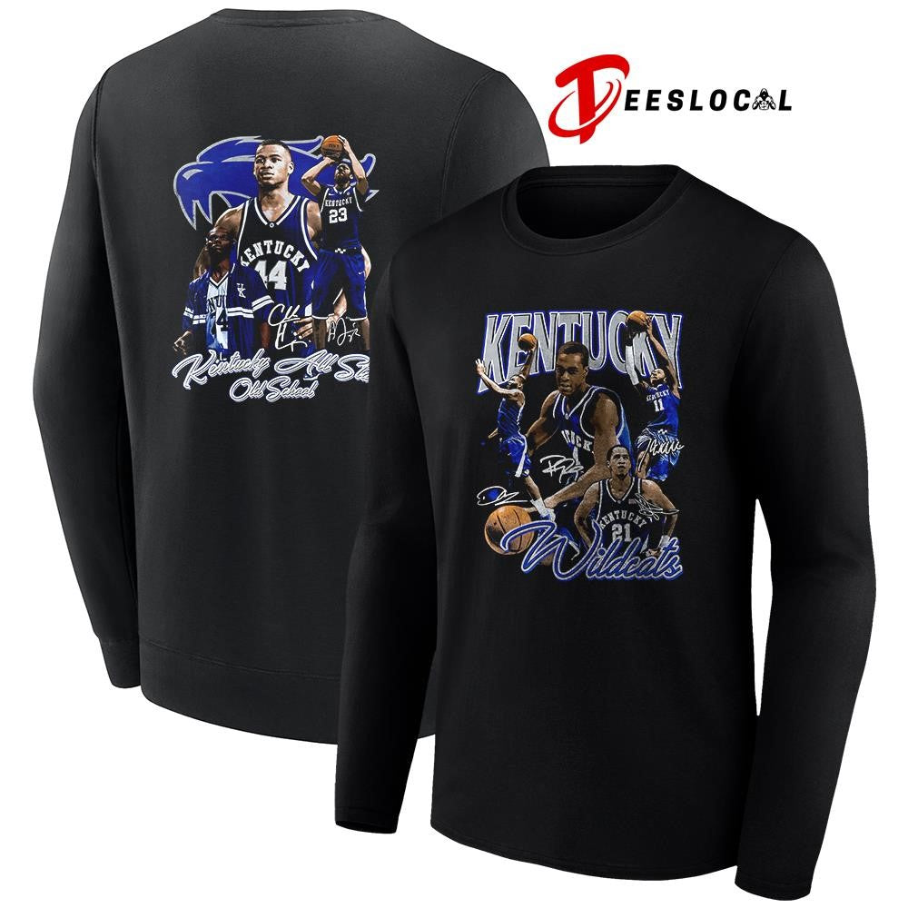 Kentucky Wildcats Kentucky all star old school graphic signatures shirt