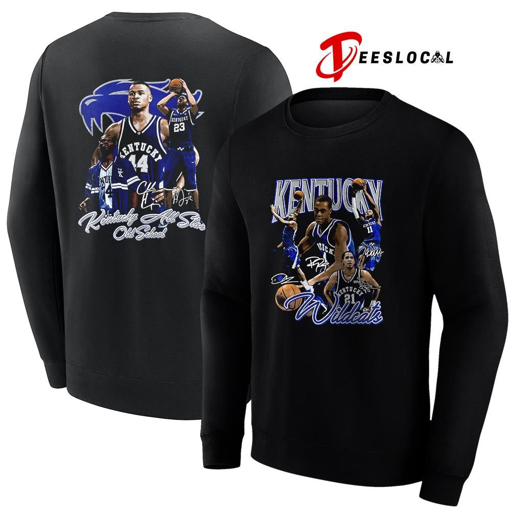 Kentucky Wildcats Kentucky all star old school graphic signatures shirt