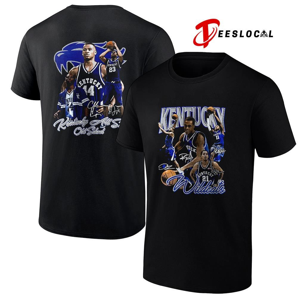 Kentucky Wildcats Kentucky all star old school graphic signatures shirt