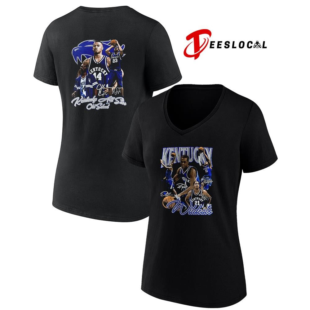 Kentucky Wildcats Kentucky all star old school graphic signatures shirt