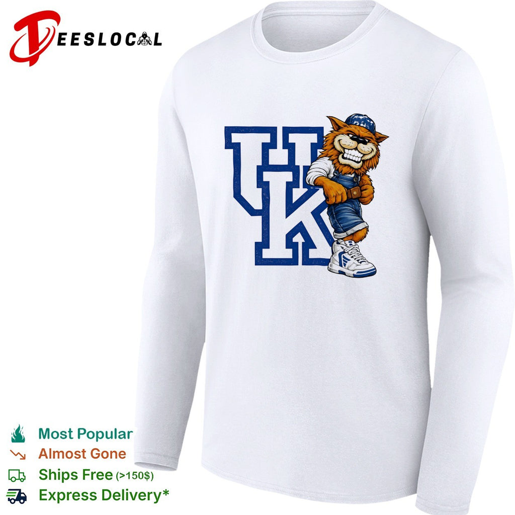 Kentucky Wildcats Mascot UK Logo Cartoon Design Athletics Basketball Fan shirt