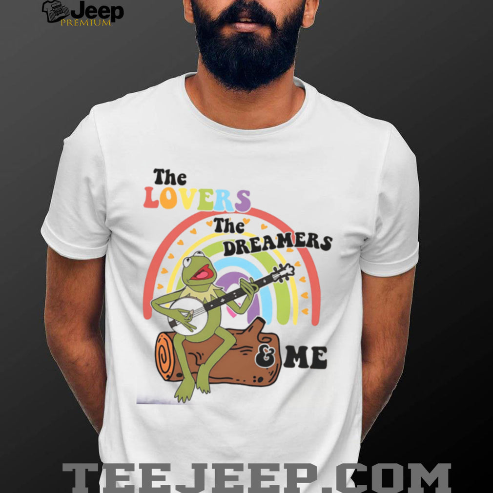 Kermit the Frog Rainbow Connection Lovers Dreamers Quote T Shirt