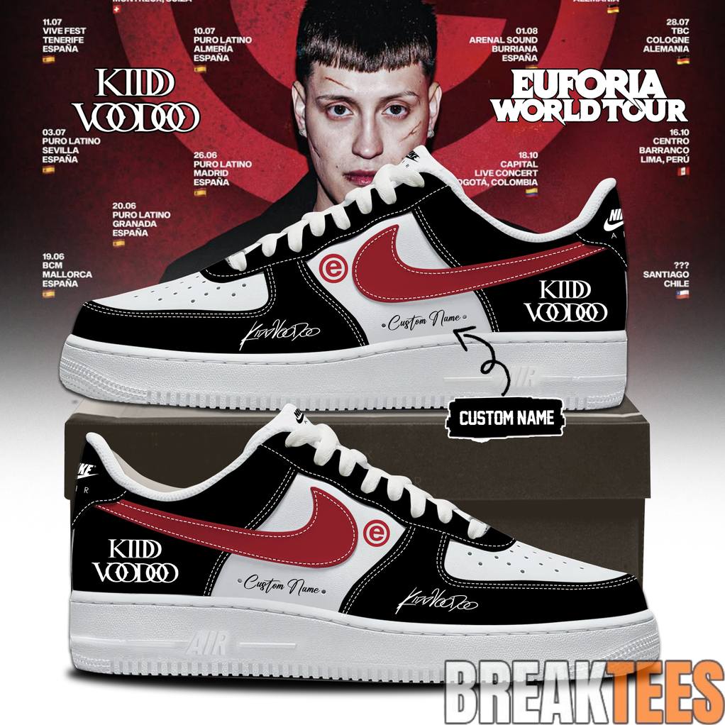 Kidd Voodoo ‘Euforia’ World Tour 2026 Custom Air Force 1 Shoes