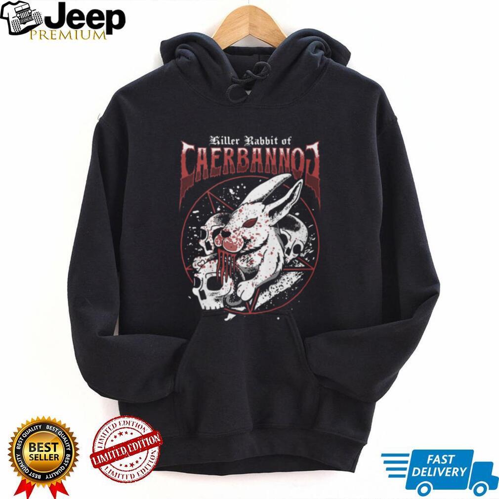 Killer Rabbit of Caerbannog Monty Python Holy Grail Metal Style Graphic T Shirt