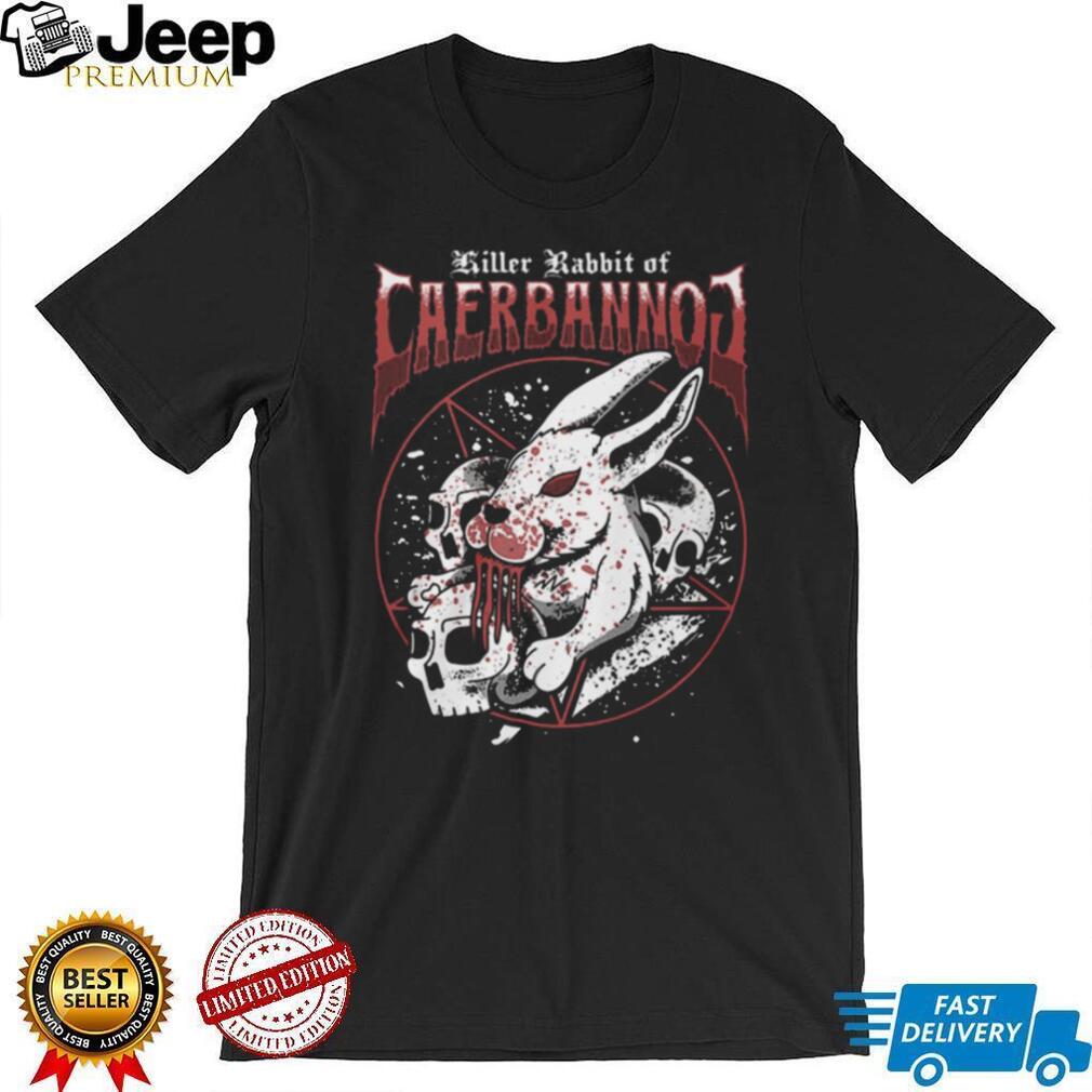 Killer Rabbit of Caerbannog Monty Python Holy Grail Metal Style Graphic T Shirt