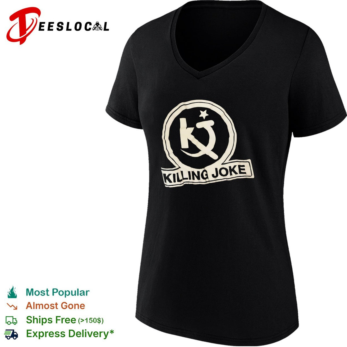 Killing Joke KJ logo hammer and sickle star shirt