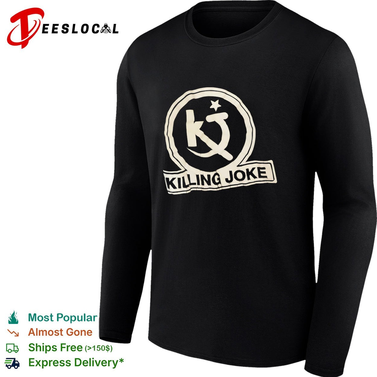 Killing Joke KJ logo hammer and sickle star shirt