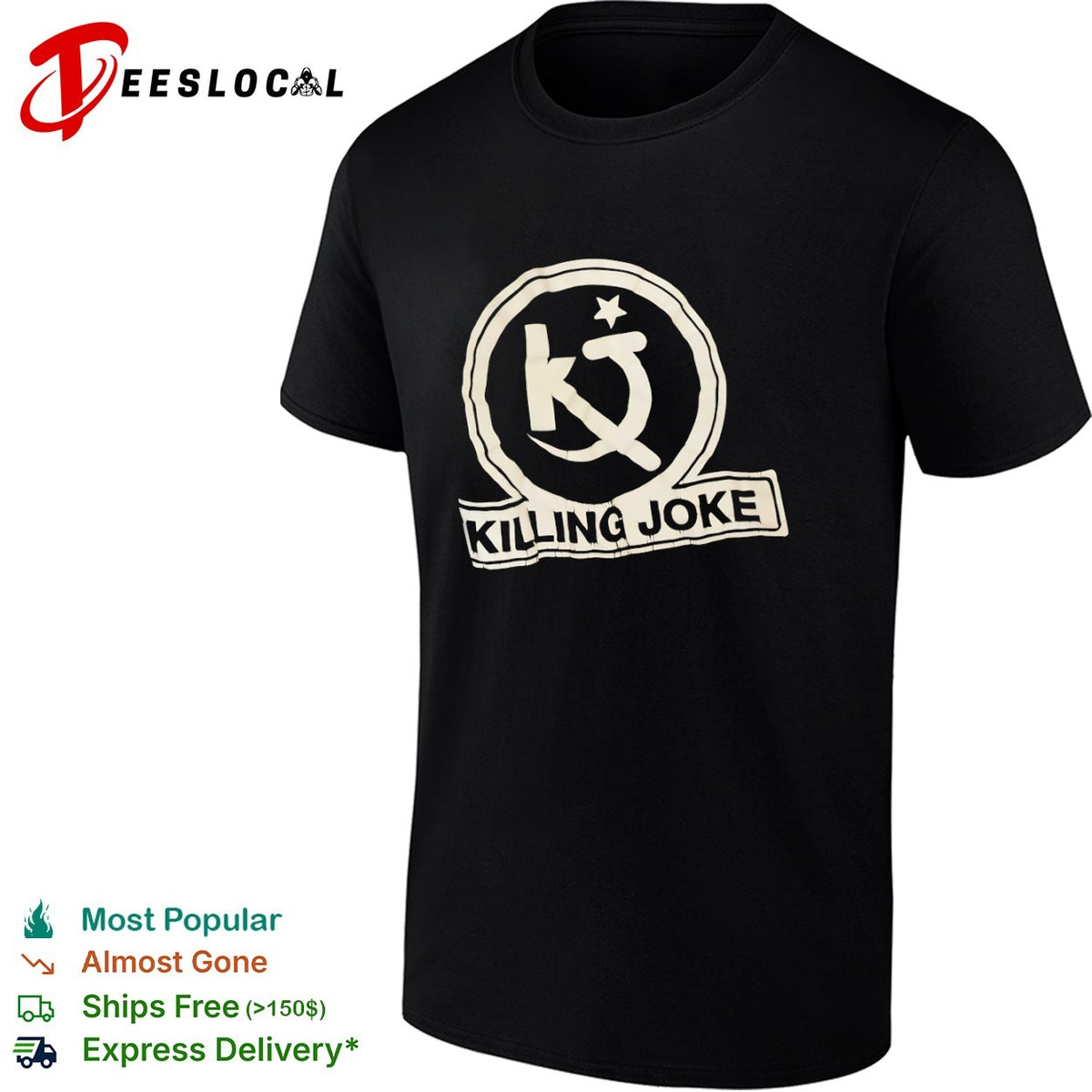 Killing Joke KJ logo hammer and sickle star shirt