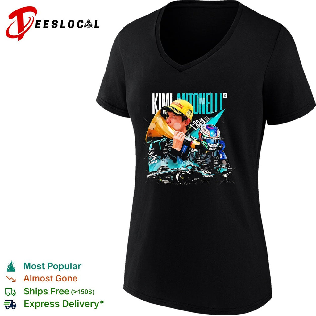 Kimi Antonelli F1 racing driver graphic collage shirt