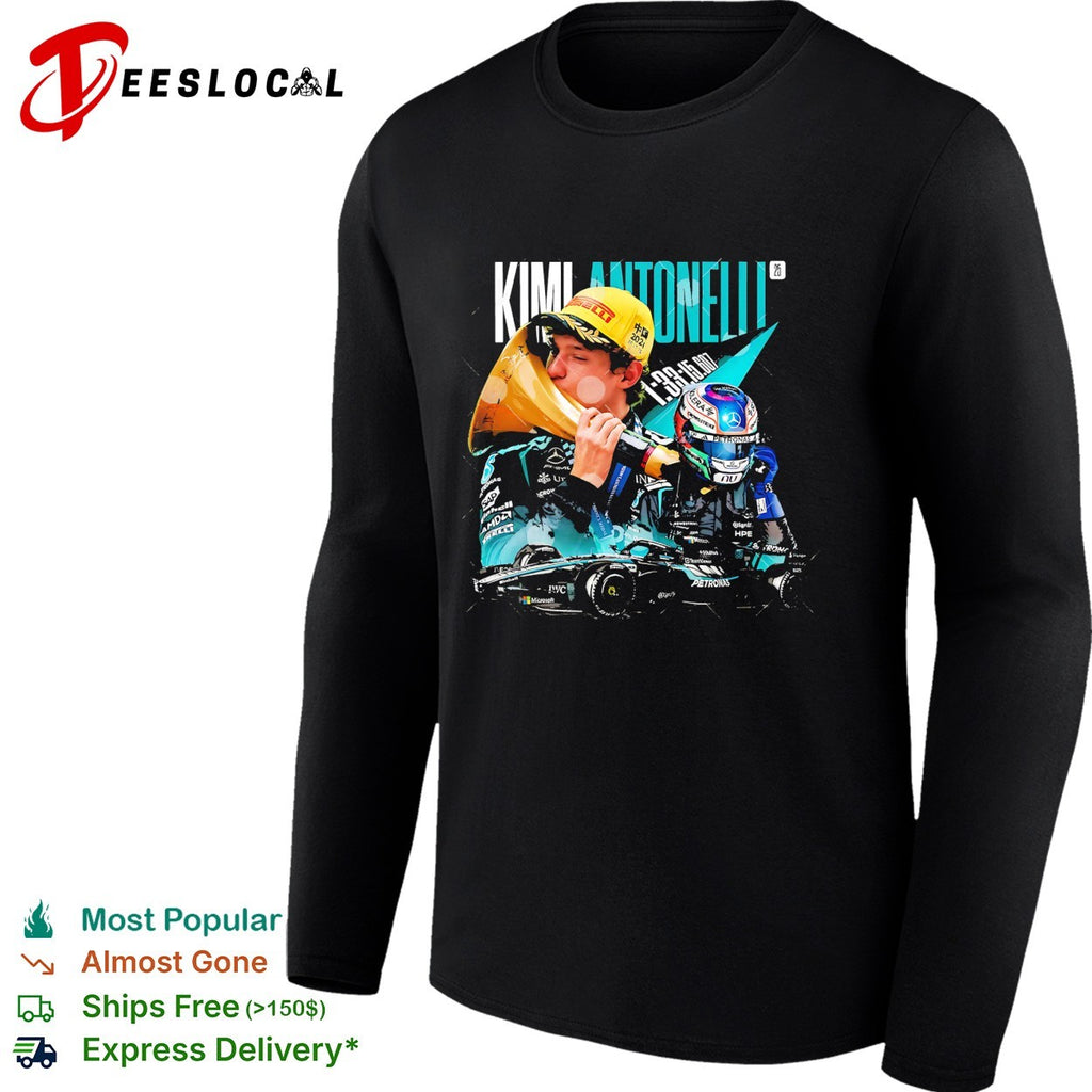 Kimi Antonelli F1 racing driver graphic collage shirt