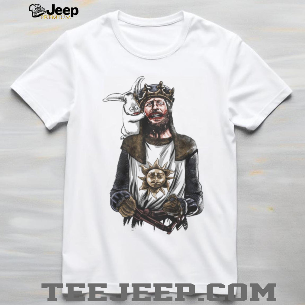 King Arthur and the Killer Rabbit Monty Python Holy Grail White T Shirt