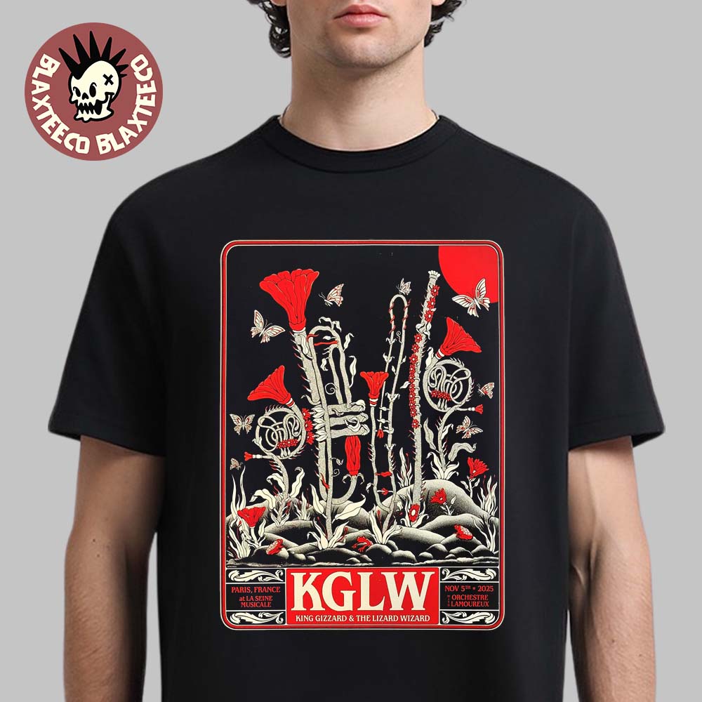 King Gizzard And the Lizard Wizard Paris France 2025 Venue Poster At La Seine Musicale On November 5 2025 T-Shirt