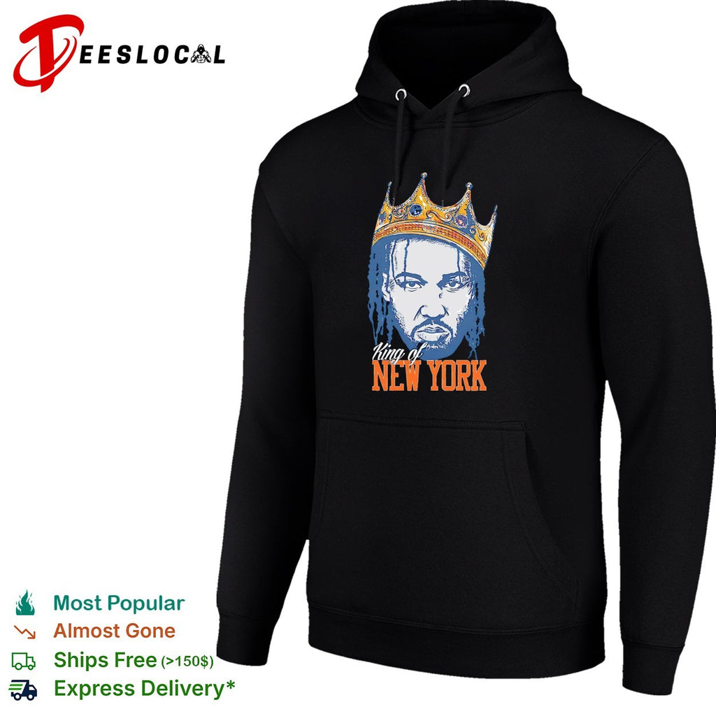 King of New York crowned basketball star portrait bold Knicks art shirt