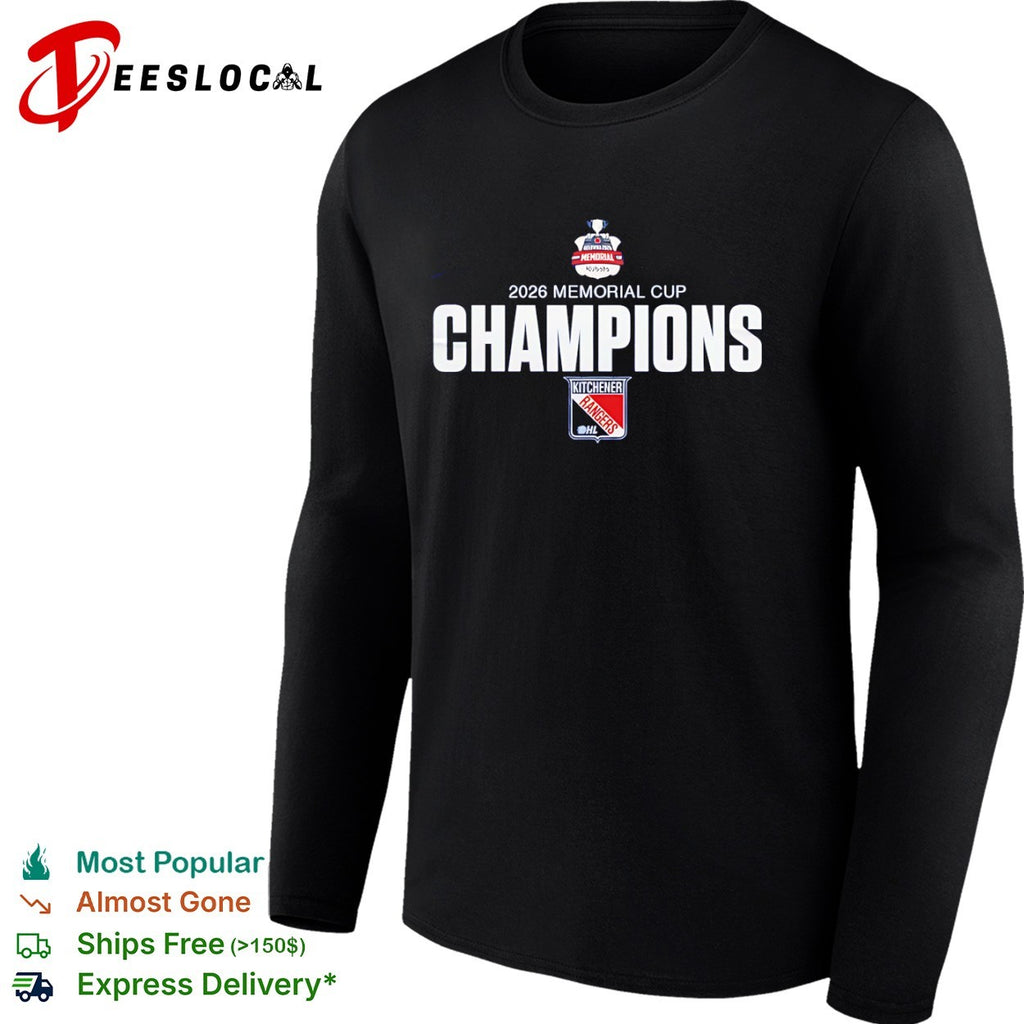 Kitchener Rangers 2026 Memorial Cup Champions Kelowna OHL Hockey Team Fan Shirt