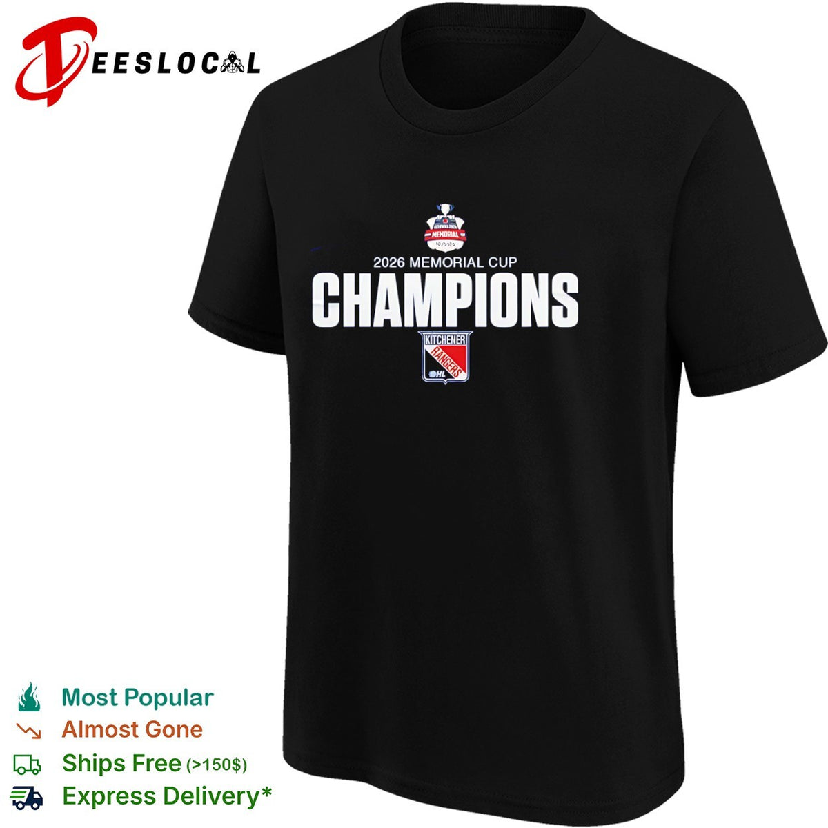 Kitchener Rangers 2026 Memorial Cup Champions Kelowna OHL Hockey Team Fan Shirt