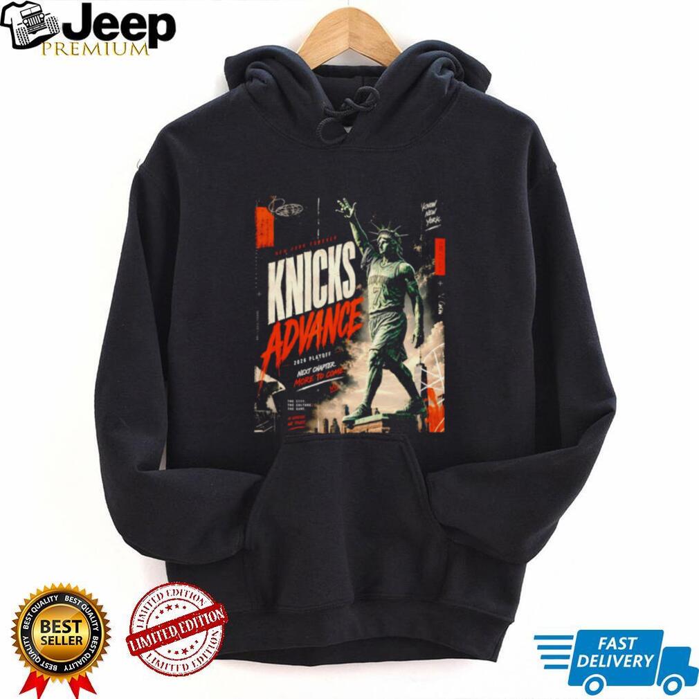 Knicks Advance 2024 Playoff New York Liberty Statue T Shirt