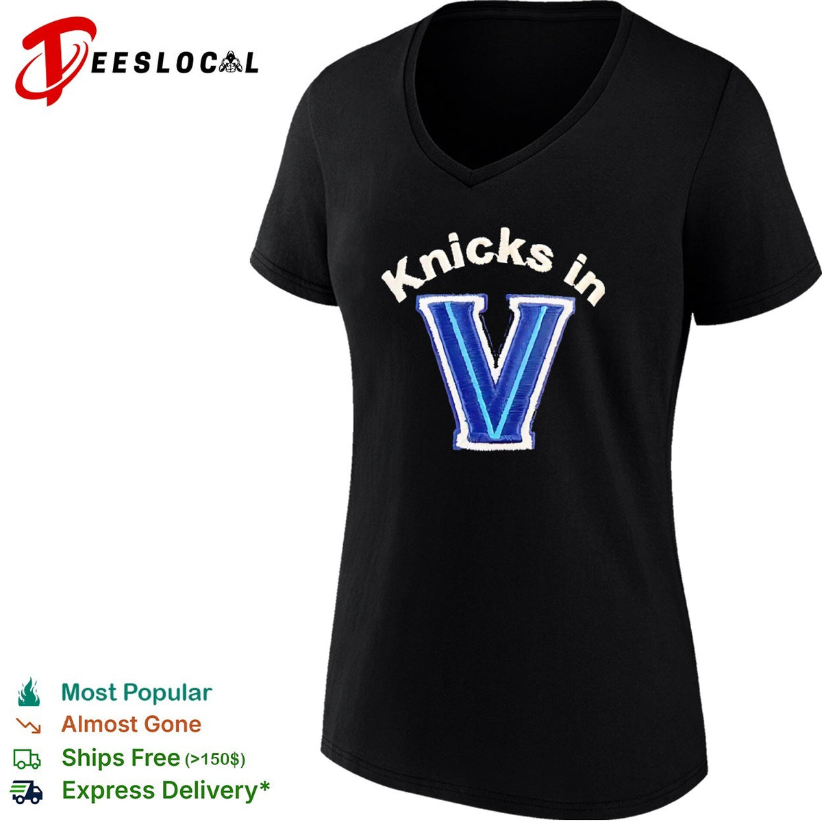 Knicks in V Villanova shirt