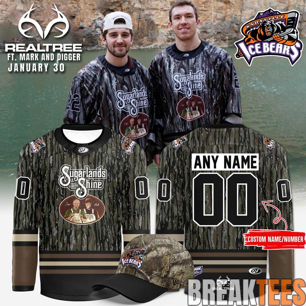 Knoxville Ice Bears 2026 New Realtree Custom Hockey Jersey