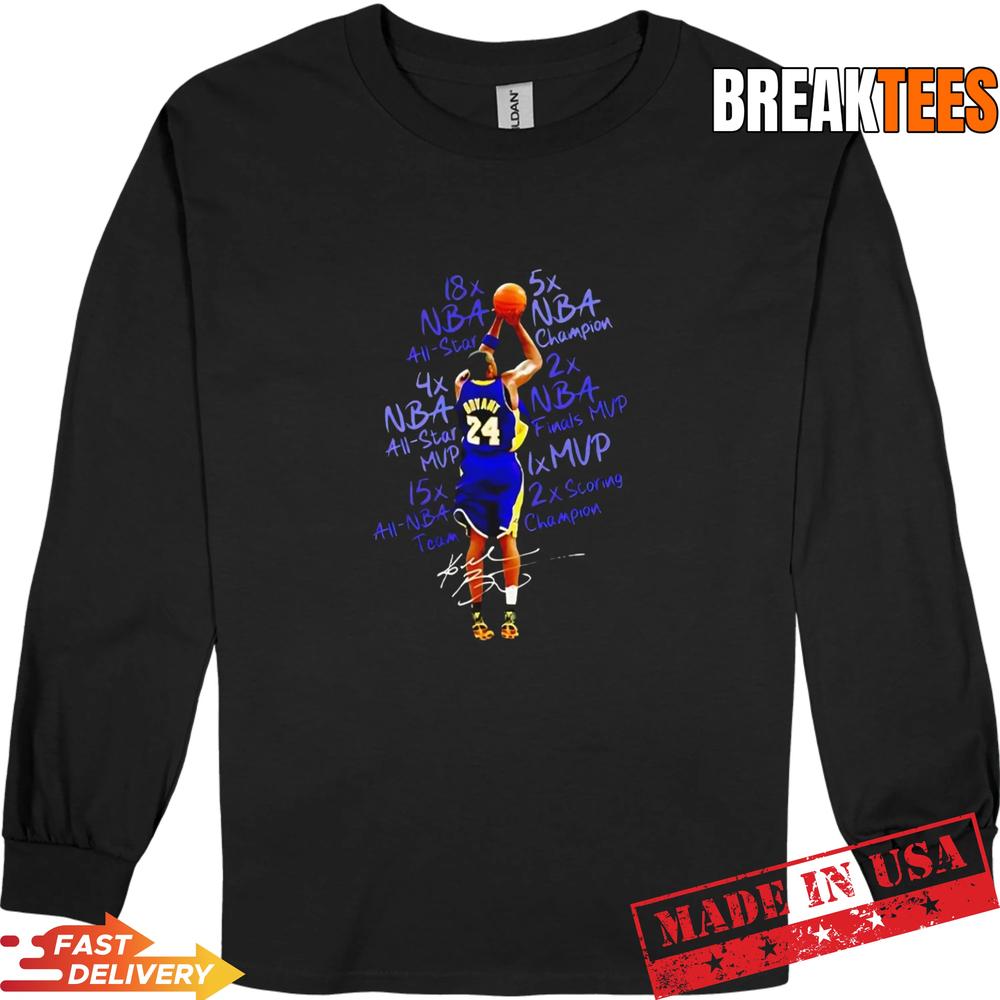 Kobe Bryant Achievements NBA All-Star T-Shirt
