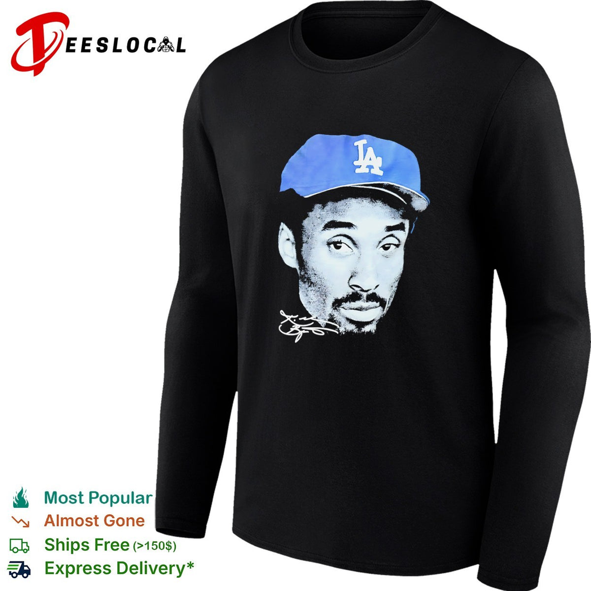 Kobe Bryant Los Angeles Dodgers MLB Signature Portrait shirt