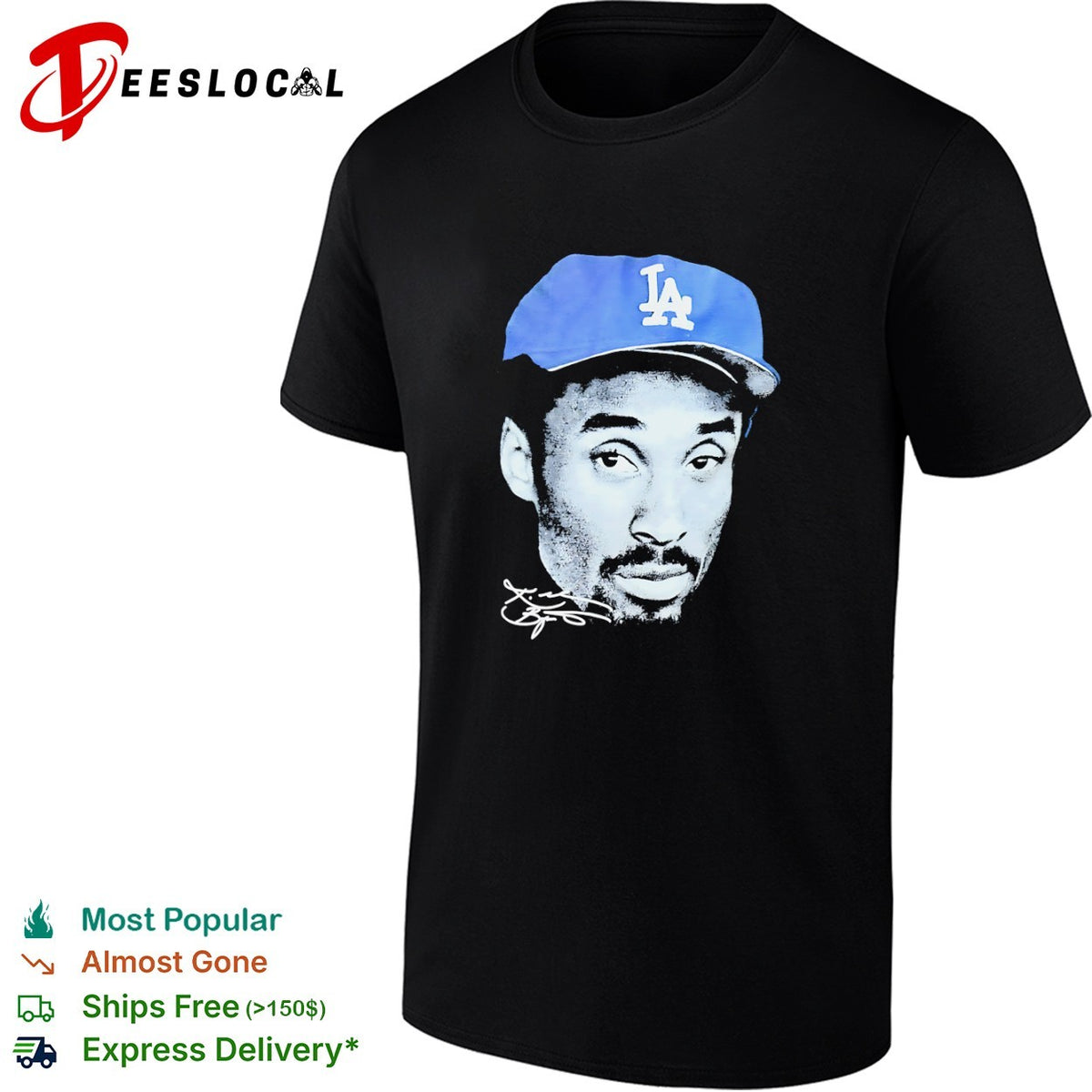 Kobe Bryant Los Angeles Dodgers MLB Signature Portrait shirt