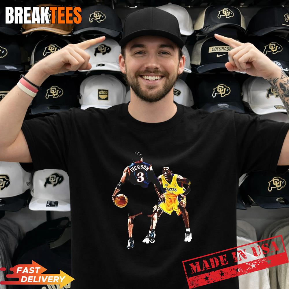 Kobe Bryant vs Allen Iverson a clash of NBA legends T-Shirt
