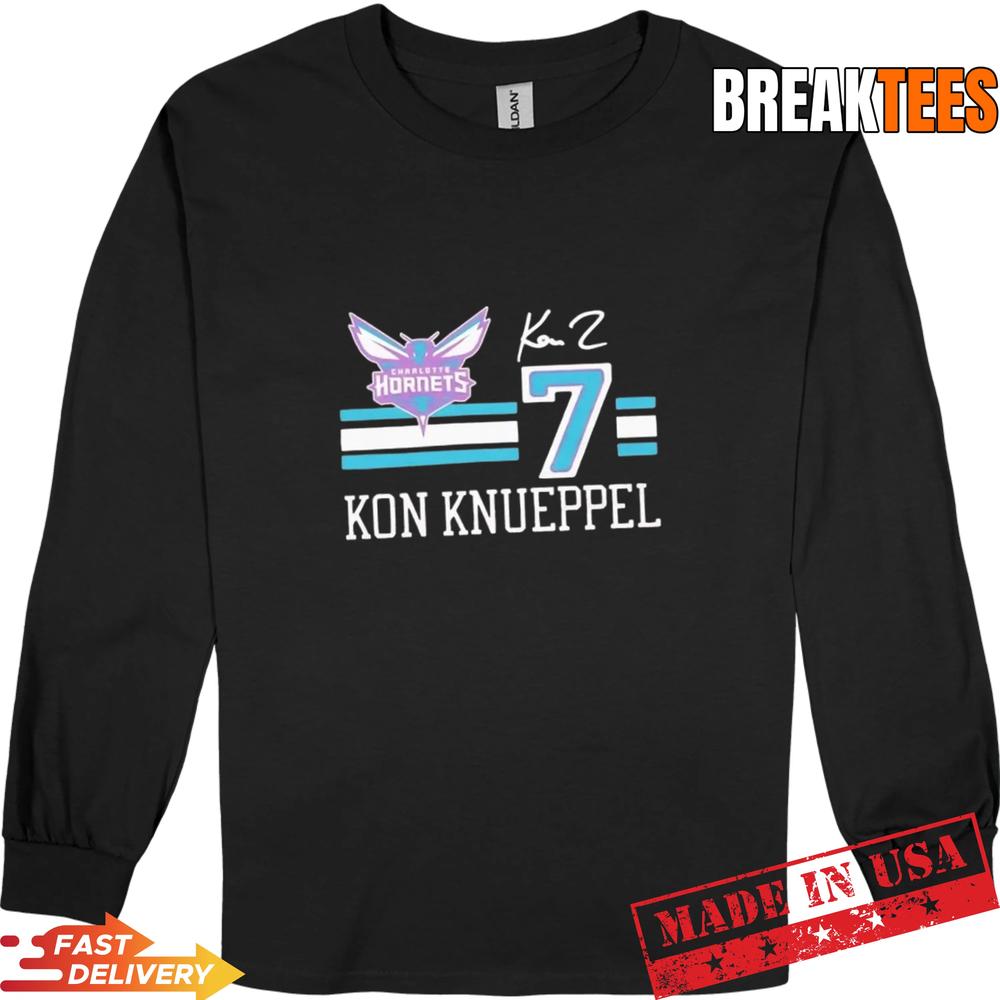 Kon Knueppel 7 Charlotte Hornets 2026 NBA Playoff signature T-Shirt